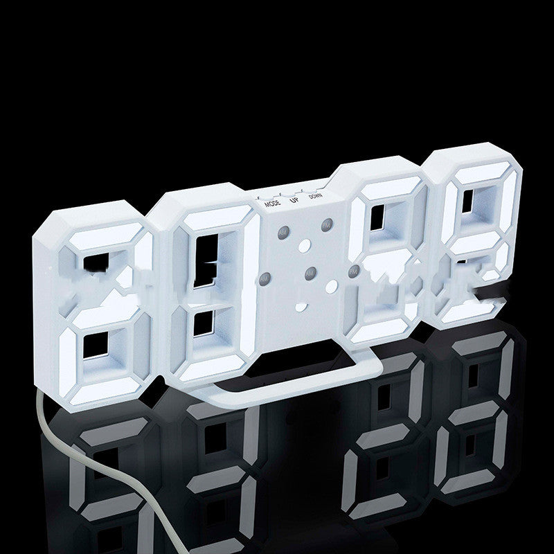 Digital Clock Electronic Alarm Clock Wall Three-dimensional Wall Clock - Offbeat Abode and Unique Beats