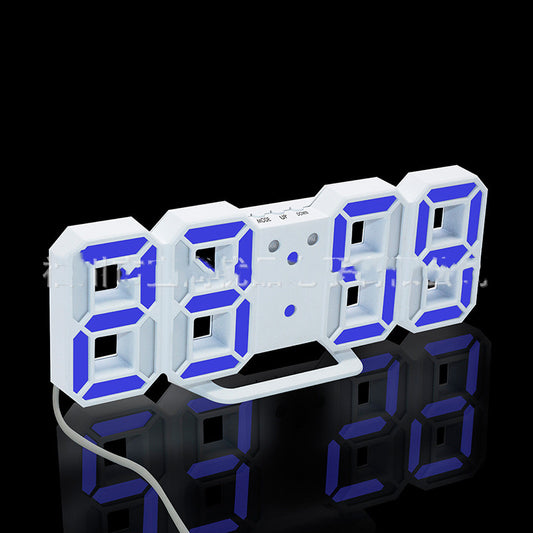 Digital Clock Electronic Alarm Clock Wall Three-dimensional Wall Clock - Offbeat Abode and Unique Beats