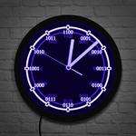 LED Luminous Wall Clock Black Wall Clock Binary Time Scale Home Decoration Clock Wall Clock - Offbeat Abode and Unique Beats