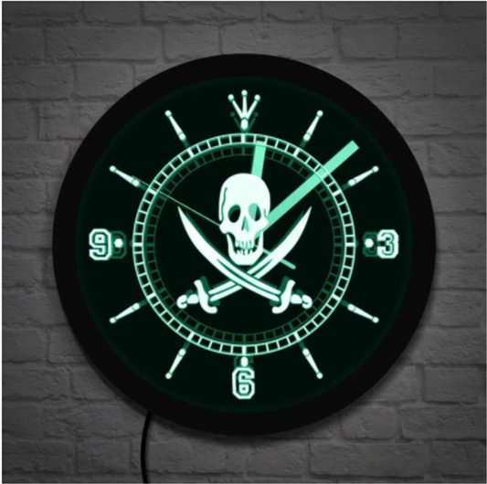 LED Luminous Wall Clock Black Wall Clock - Offbeat Abode and Unique Beats