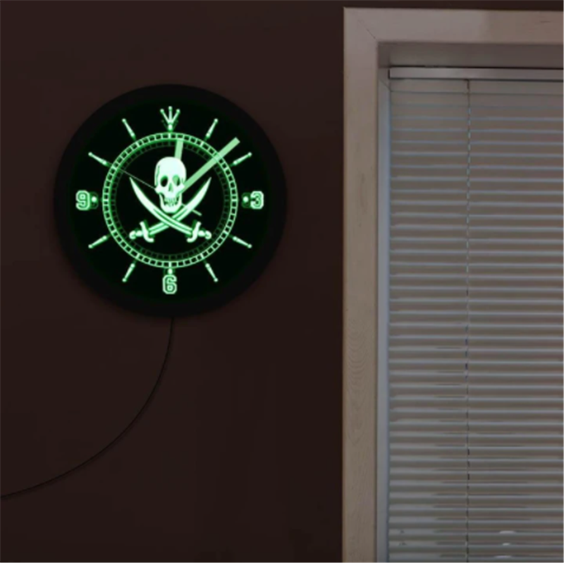 LED Luminous Wall Clock Black Wall Clock - Offbeat Abode and Unique Beats