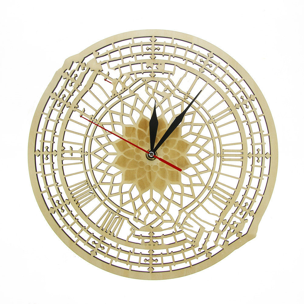 Wooden Wall Clock Custom London Big Ben Style Wall Clock Modern Wall Decoration Wall Clock - Offbeat Abode and Unique Beats