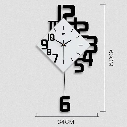 Personalized Digital Clock Fashion Wall Clock Wooden Creative Decorative Wall Watch - offbeatabode