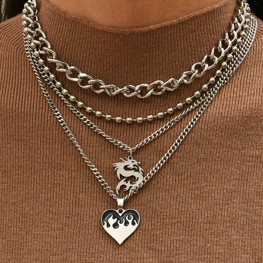 Fashionable Personality Simple Love Dragon Pendant - Offbeat Abode and Unique Beats