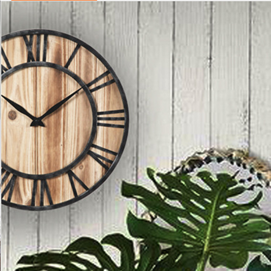 Retro wall clock creative metal decorative wall clock - Offbeat Abode and Unique Beats