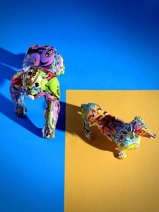 Resin dog ornaments - offbeatabode