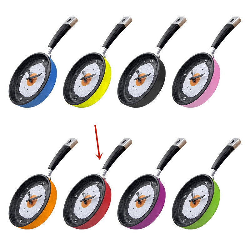 Fried Egg Pan Clock Mute Clock Simple Clock Wall Clock Wall Watch - Offbeat Abode and Unique Beats