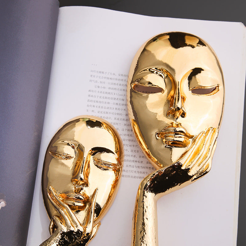 Aspera Abstract Gold Face - offbeatabode