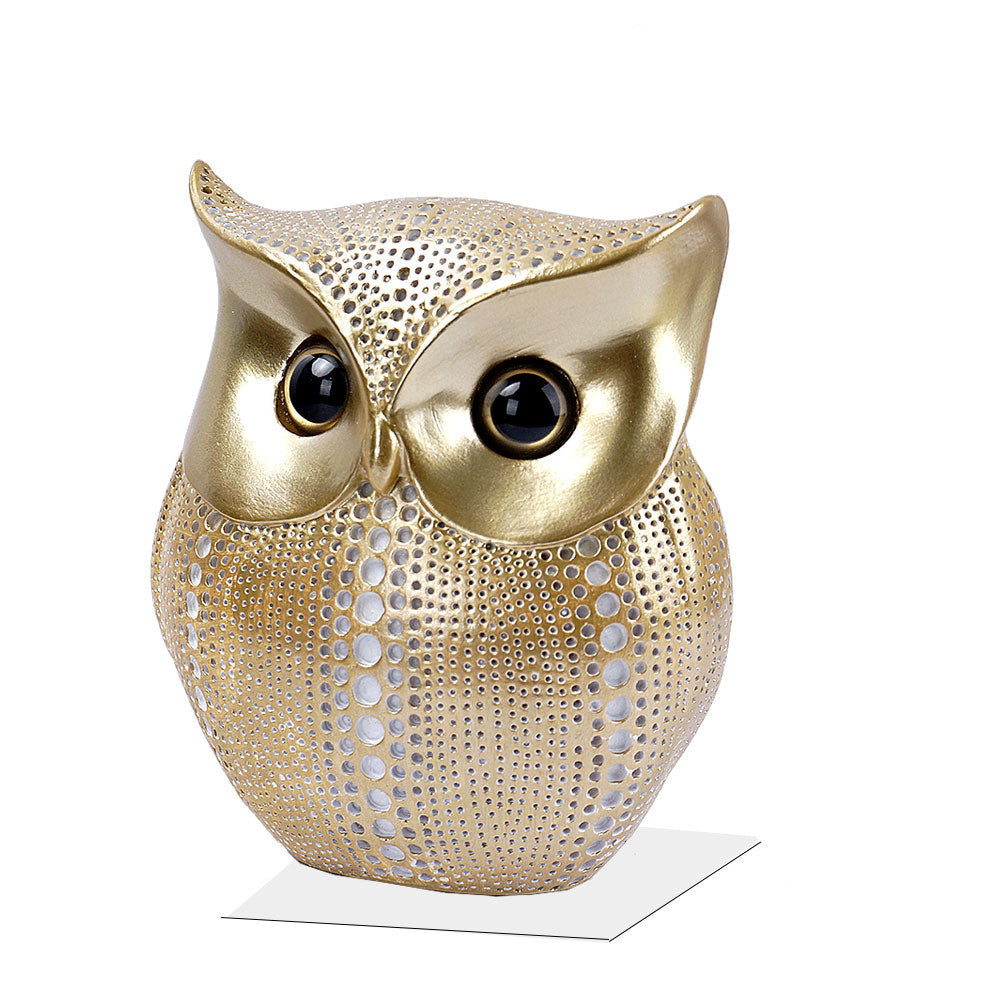 Twit Twoo Owl Golden - offbeatabode