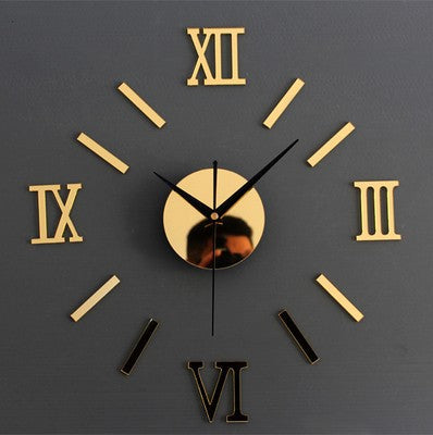 Creative acrylic wall clock, wall sticker clock, living room clock - Offbeat Abode and Unique Beats