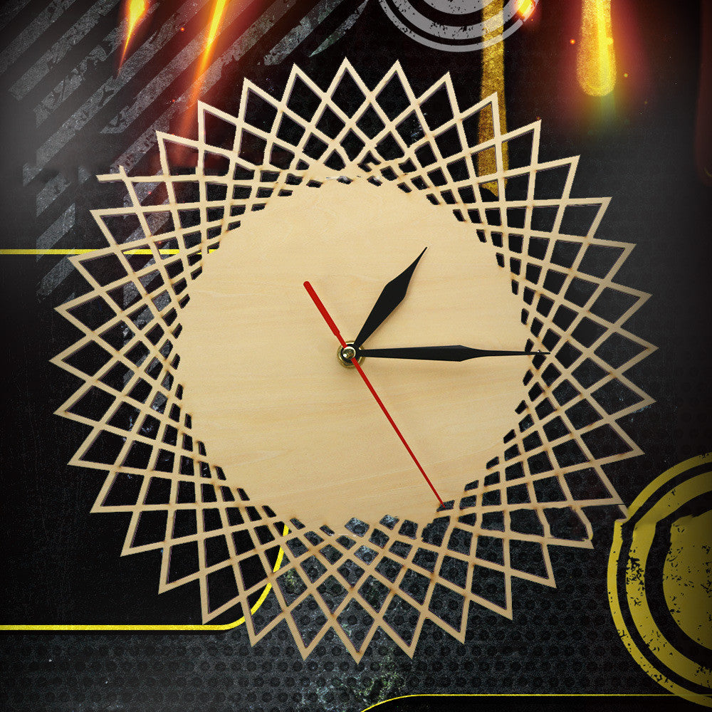 Geometric Abstract Graphic Wall Clock Modern Wall Decoration Wall Clock - Offbeat Abode and Unique Beats