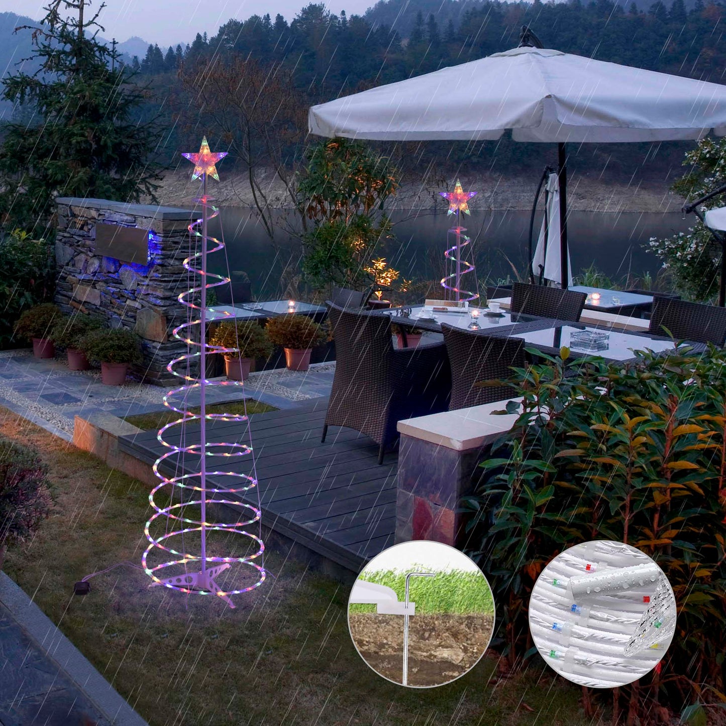 Spiral Christmas Tree Light - offbeatabode