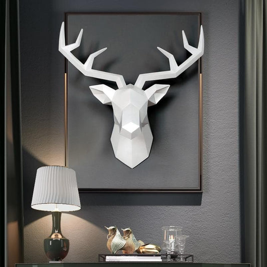 Deer Head Wall Sculpture - offbeatabode