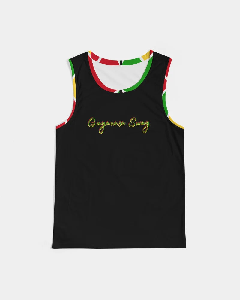 Guyanese Swag Ice Gold Green Men's Sports Tank - Offbeat Abode and Unique Beats