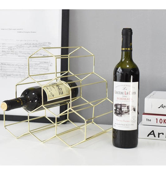 Geo Wine Rack - offbeatabode