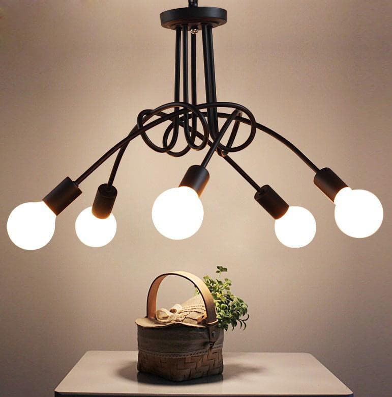 Iron Art Creative Minimalist Ceiling Lamp - offbeatabode
