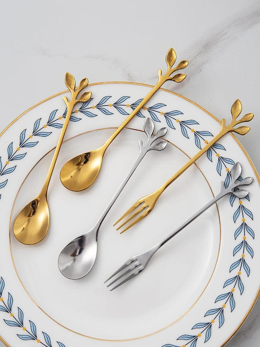 Leaf Dessert Fork - offbeatabode