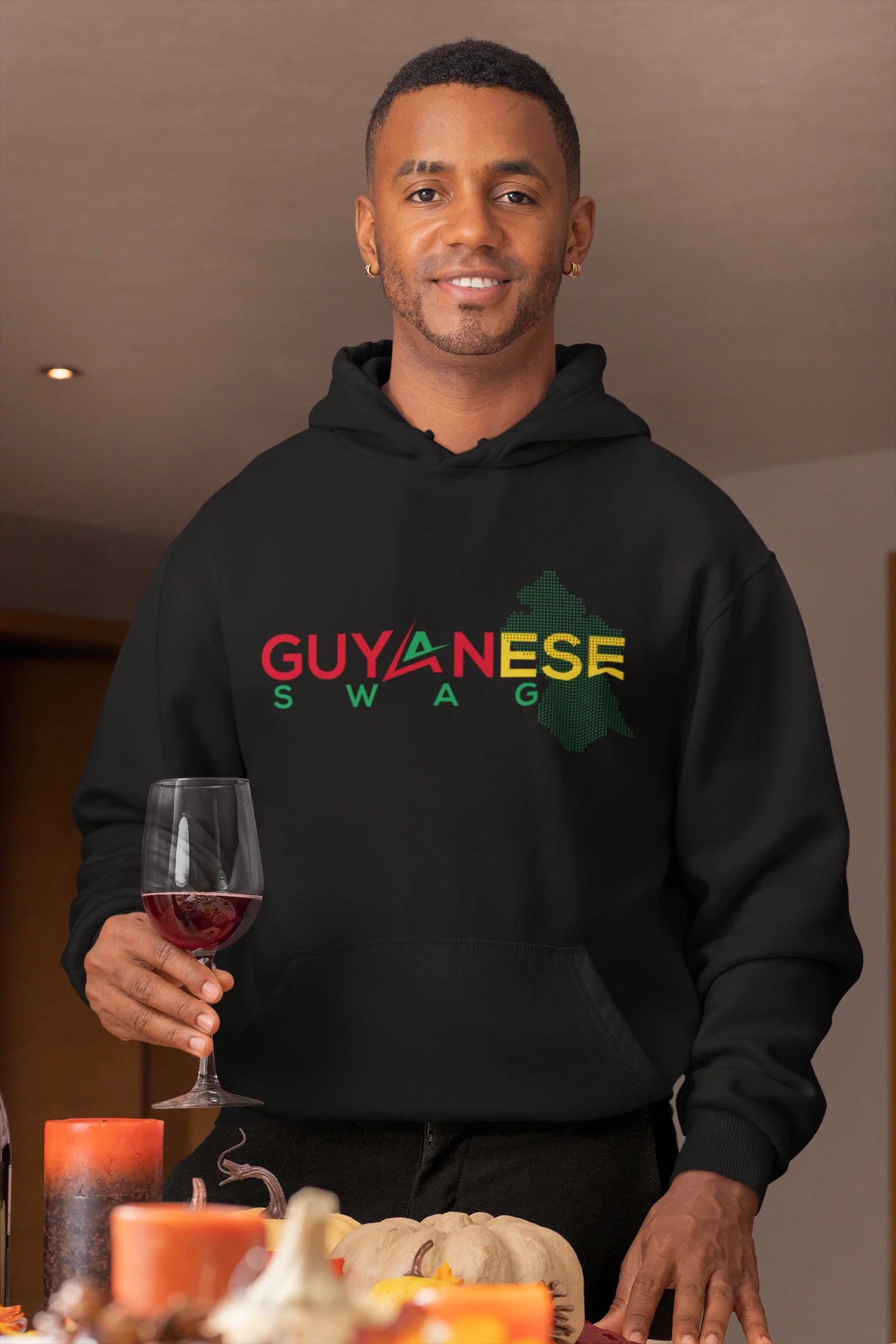 Guyanese Swag Guyana Map Men's Hoodie - Offbeat Abode and Unique Beats